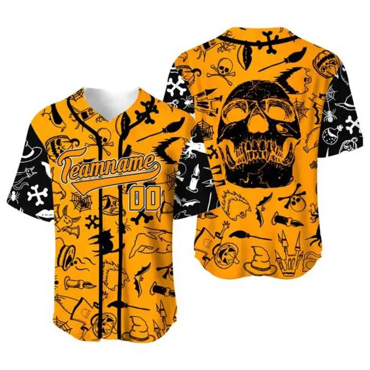 Black Rose Skull Baseball Jersey, Men Cool Sublimation Blanks Plus Size Custom Sports Retro Jersey, Fashion Summer Jersey, Softball baseball Jersey