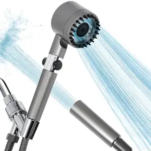 High Pressure Filtered Handheld Shower Head Kit , 3 Spray Modes, 1-Touch Stop Button, and Hose, Shower Heads for Bathroom Home Improvement Fixtures