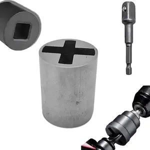 Scissor Jack Drill Adapter for Car with 1/2 in Socket Adapter Bit Durable Hand Drill Compatible Tool for Car Tasks