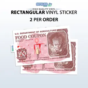 Halloween food coupons credit/rectangle vinyl stickers stickers