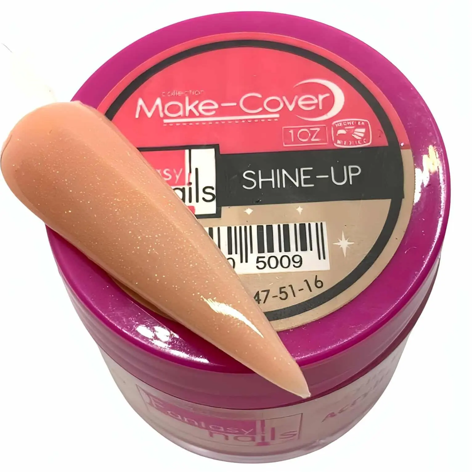 Fantasy Nails Shine Up Acrylic Cover Powder, Glitter Base for French Tips, Rhinestones & Stylish DIY Nail Art, 1 oz, Stylish Acrylic Nails