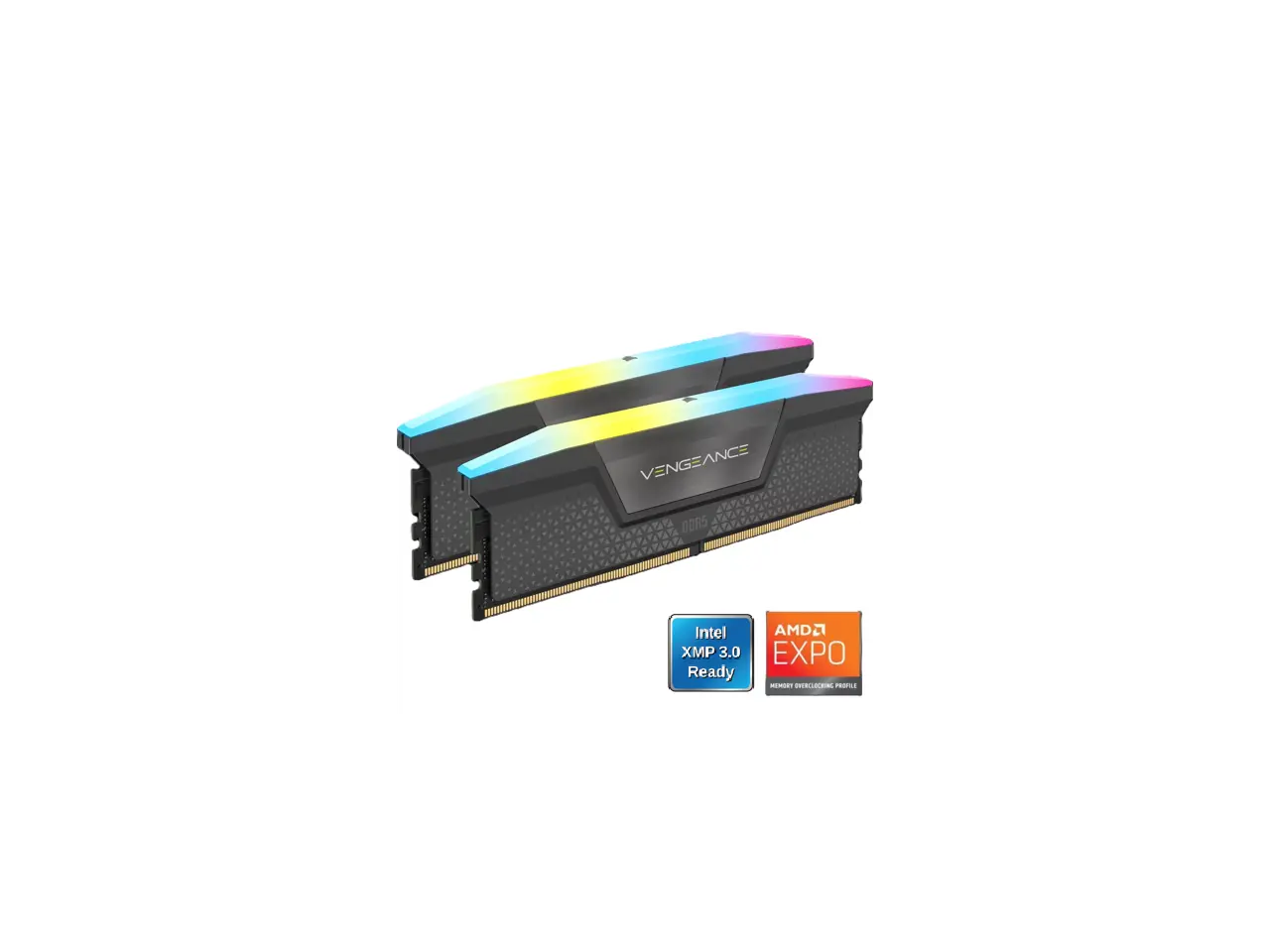 CORSAIR Vengeance RGB 16GB (2 x 8GB) 288-Pin PC RAM DDR5 6000 (PC5 48000) Desktop Memory Model CMH16GX5M2E6000Z36