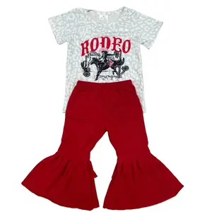 Toddler girl clothes girl bell bottom set rodeo cowgirls girl western clothes bells set