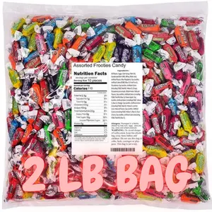 Tootsie Frooties Candy 2 Lbs.  Assorted Flavors - Gluten & Peanut Free - Sweet, Snack Bonbon, piñata candy, baby shower Candies chewy Strawberry Gummy Treats