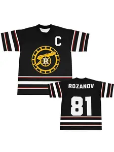 Heated Rivalry Ilya Rozanov 81 Bos Raiders T Shirt Men Women  Unisex Short Sleeve Graphic Tee Hockey Jersey Streetwear Tops