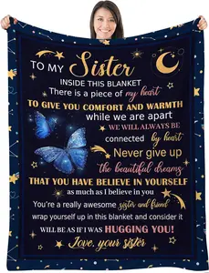 [mothers day gift for sister] Sister Gifts from Sisters, Sister Birthday Gifts, Sisters Gifts from Sister, Gifts for Sisters from Sisters Adult, Soft Comfortable Flannel Blanket, Sister Blankets from Sister, for Sister Gift