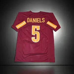Jayden Daniels Washington Commanders Autographed Custom Football Jersey coa (XL)