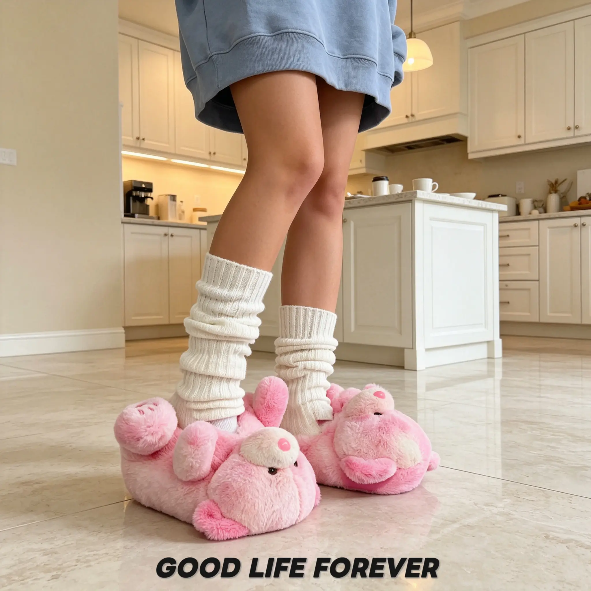 New Teddy Bear three-dimensional style indoor cotton slippers, fully enclosed household slippers, party slippers for the family
