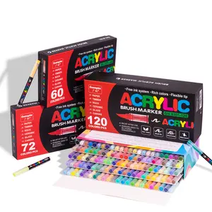 Guangna Acrylic Paint Markers  Direct Liquid Ink for Vibrant Colors & Smooth Writing - No Bleed, Quick-Drying - Innovative Design for Artists, Crafts, DIY