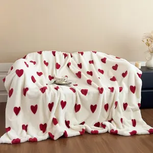 Rabbit Fleece Double Layer Multi-functional Duvet Blanket, Milk Fleece Blanket with Zipper, Thickened Fleece