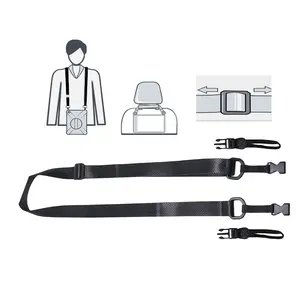 Yapears Black Shoulder Strap for Tablet case, Universal Detachable Carrying Strap for iPad Case, Replacement Neck Belt with Adjustable Buckle for Samsung Tab Case
