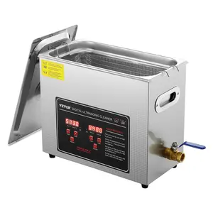 【fathersdaygift】VEVOR Ultrasonic Cleaner with Digital Timer & Heater Professional Ultra Sonic Jewelry CleanerStainless Steel Heated Cleaning Machine for Glasses Watch Rings Small Parts Circuit Board (6L)