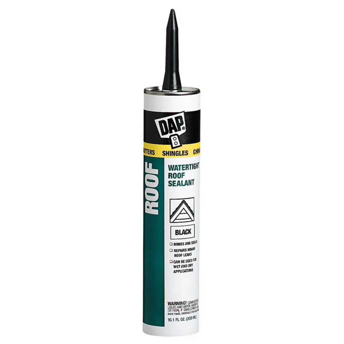 Dap 18268 Tite Roof Sealant - Black, 10.1 oz Asphalt-Based Ready-to-Use Single-Component Waterproofing Coating Sealer, Waterproof, Excellent Weathering, Watertight Seal, Crack-Resistant for Tools & Hardware, Resists Cracking
