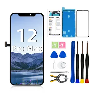 EFAITHFIX for iPhone 12 Pro Max Screen Replacement Kit 6.7 inch,Incell LCD Display 3D Touch Digitizer Full Assembly Repair Kits Waterproof Adhesive +Tempered Glass for A2342,A2410,A2412,A2411