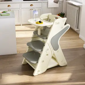 Multi-Functional Dining Chair! ️ High Chair + Adjustable Tower • 5-Point Belt + Movable Tray for Feeding/Eating!