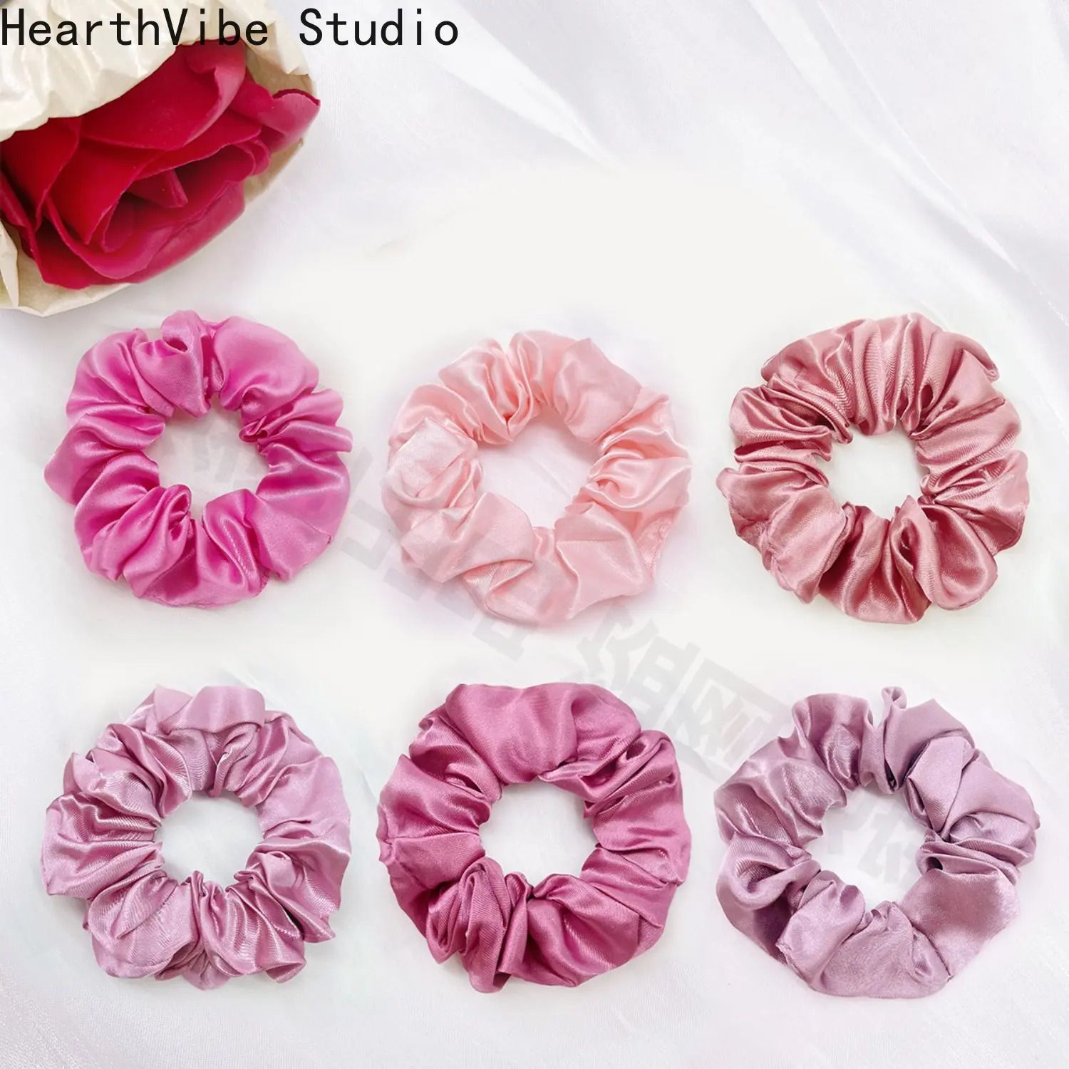 Fashion Hair Accessories Set - Stylish Wavy Curly Scrunchies, Chic Solid Color, Western-Inspired Korean-Style Voluminous Sports Hair Tie for Wristband Use (Sports & Outdoor Accessory), Stylish Accessories