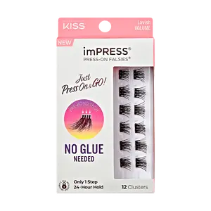 Impress Falsies Self-Adhesive False Eyelashes, 12 Lash Clusters - Lavish