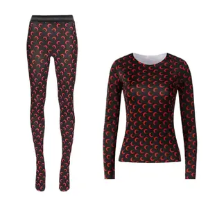 Moon Fashion Sports Yoga Kit Animal Pattern Sportswear Athletic Workout Clothing Sweatsuit Matching Set