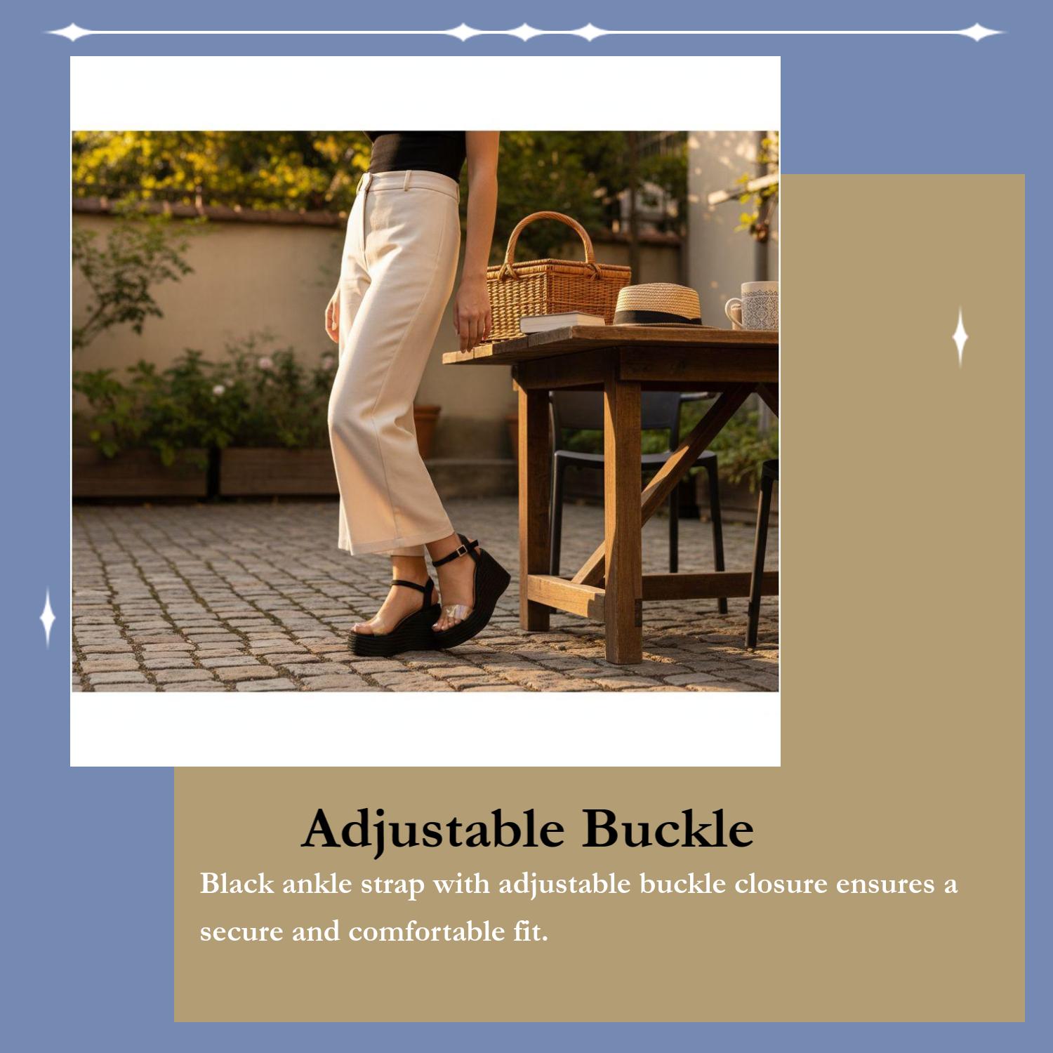 Bold Statement Black 10cm Platform Sandals with Silicone Strap Adjustable Ankle Strap Chunky Sole Non-Slip Base Handcrafted in Colombia