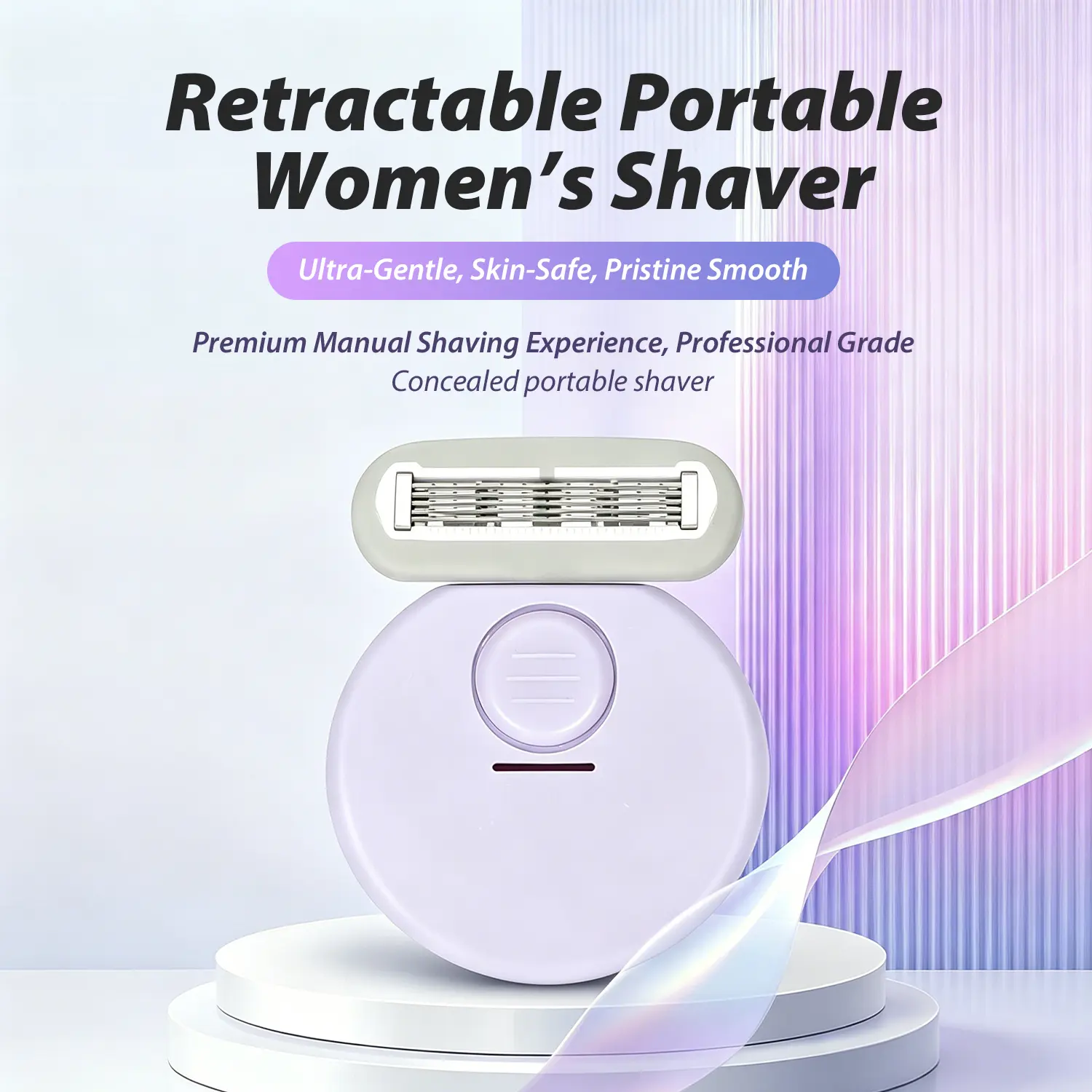 Women's Portable Concealed Manual Razor - Ultra-Gentle, Safe, Smooth Shaving for Travel & Daily Use - Beauty & Personal Care Hair Removal Razors