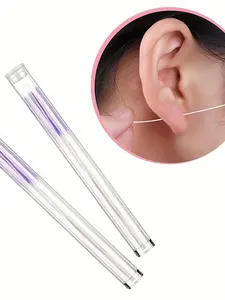 60pcs Unscented Ear Piercing Cleaning Wires, Plastic Ear Care Tool, Unisex Ear Piercing Cleaner, Anti-Clog Ear Piercing Wire, Gift Choice
