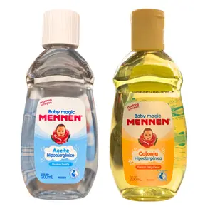 MENNNEN Baby Magic Oil & Cologne Combo for Softness & Comfort 2x200ml Paraben-Free Alcohol-Free Anti-Bacterial Fragrance Newborn Skin Care