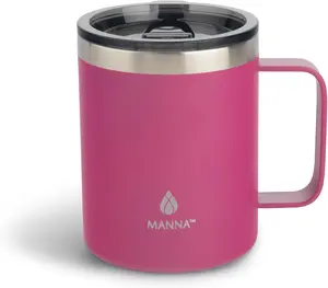 Manna Bluff Mug with Splash-proof Sliding Lid - 12 Oz - Orchid