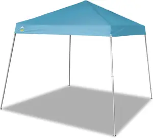 CROWN SHADES 8x8 Pop Up Canopy Tent, Slant Leg Outdoor Canopy with Carry Bag, Beach Tent, Sports Shelter
