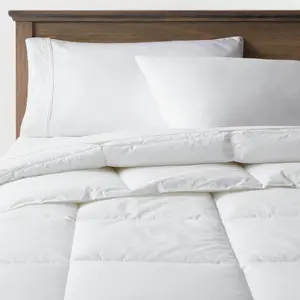 Full/Queen All Seasons Performance Down Alternative Comforter - Threshold: 250 Thread Count, Moisture-Wicking, Machine Washable