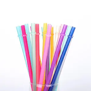 12pcs Random Color Drinking Straw, Reusable Plastic Straw, Drinkware Accessories for Party
