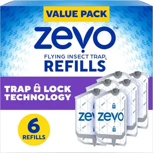 Zevo Flying Insect Trap Refill Cartridges, Fly Trap, Fruit Fly Trap ( Refill Cartridges)