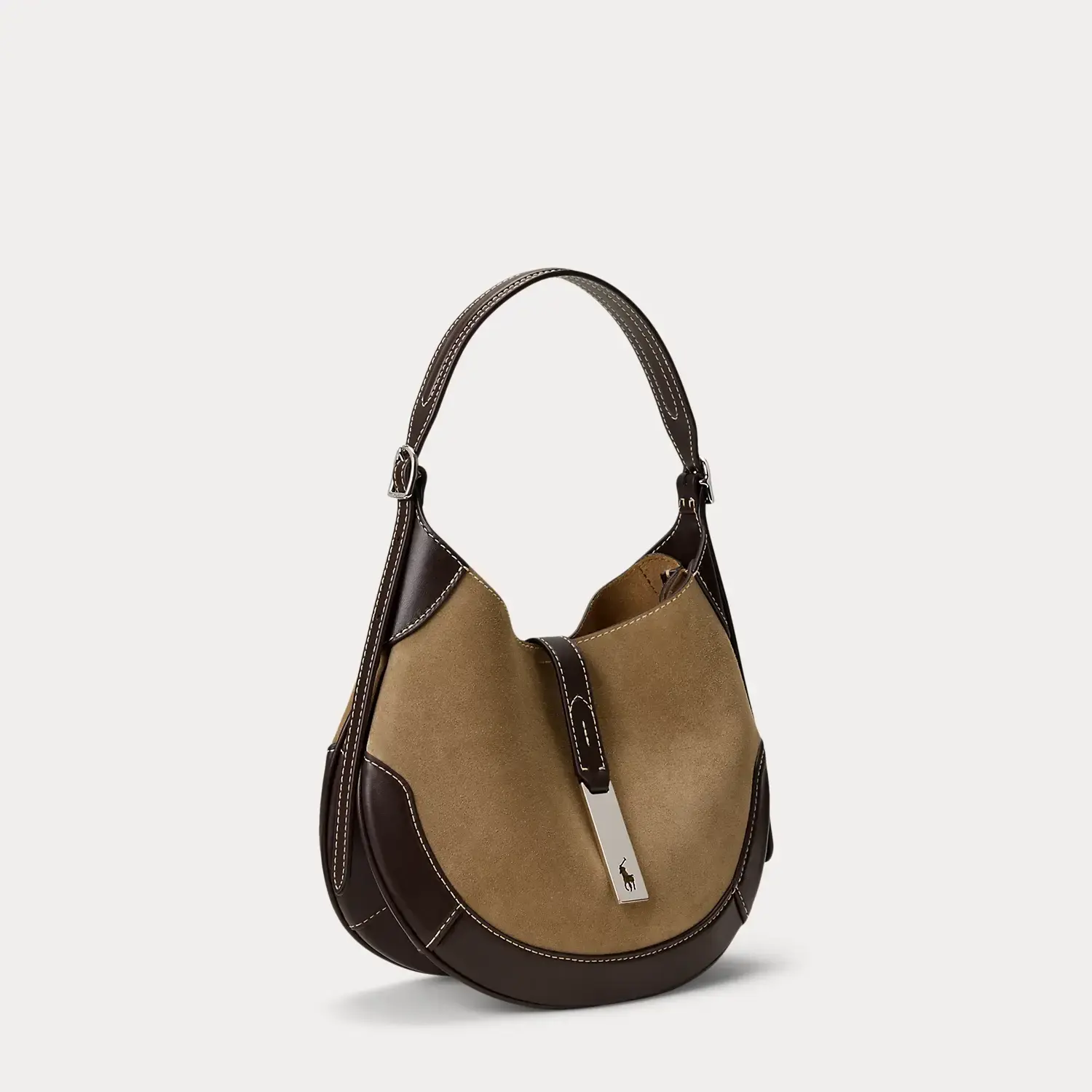 Polo Ralph Lauren - Polo ID Suede-Leather Small Shoulder Bag