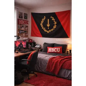 Lightweight Black American Heritage Print Flag Banner - Soulaan Hanging Cultural Wall Decor for Home Rooms