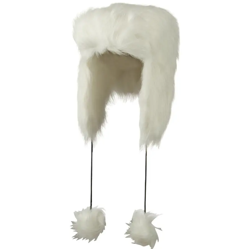 Woman's Faux Fur Pom Pom Trooper Hat