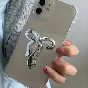 Cute Bowknot Design Phone Grip Holder, Foldable Phone Finger Ring Holder Stand, Phone Accessories for iPhone Samsung, Mount, Folding