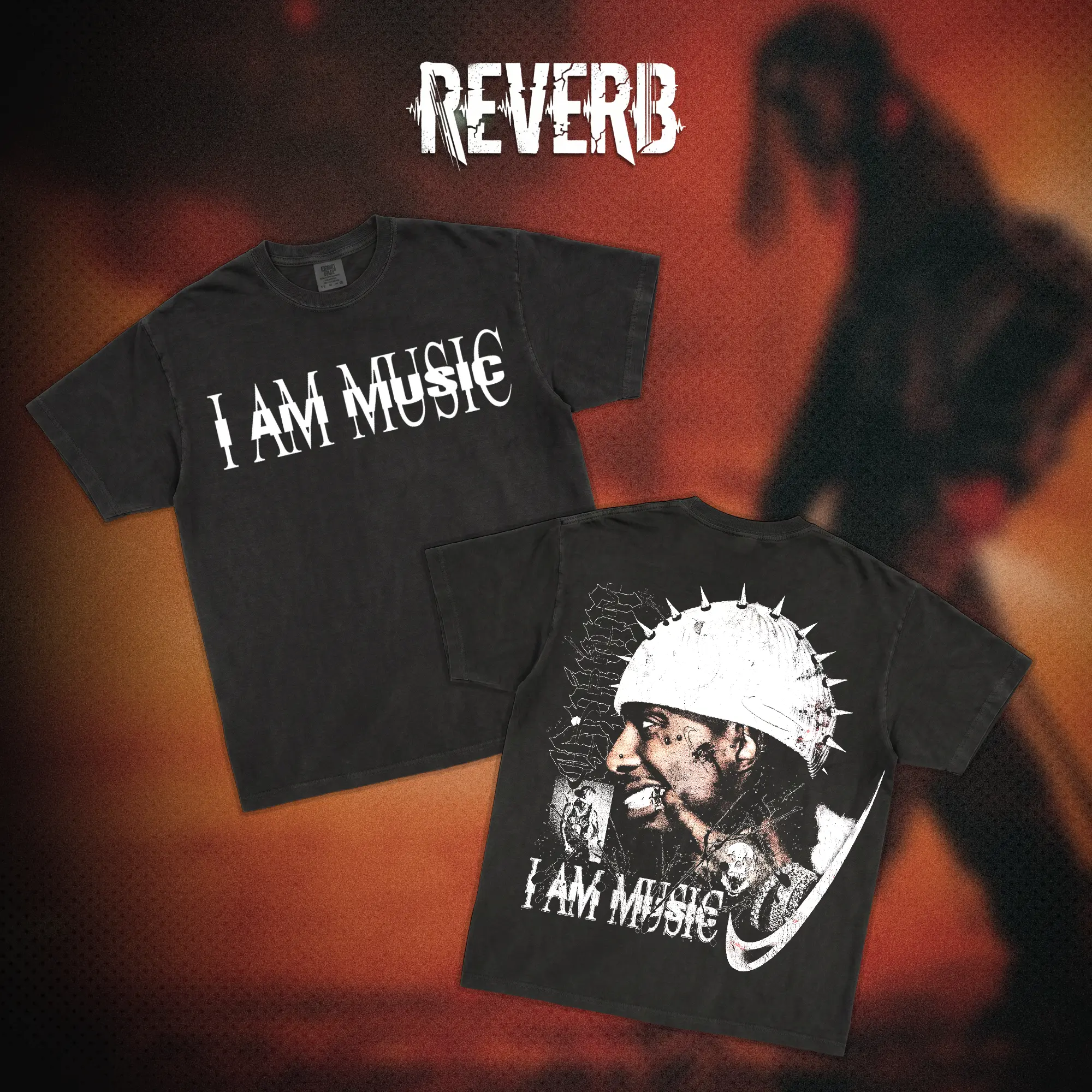 [REVERB] Comfort Colors I Am Music T‑Shirt, Vamp Carti Era Graphic Tee, Opium‑Inspired Rapper Apparel, Hip‑Hop Concert Shirt, Underground Streetwear, Tour Merch, Gift for Fans