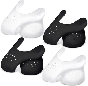 4 Pairs Creases Protector for Shoe Sneakers,Anti Creases Protector Guards for Women 5-8.5,Men 7.15-12, 2 Black & 2 White