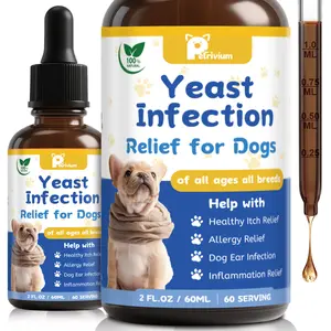 Natural Dog Health Herbal Supplement Drops – Supports Comfort for Yeast-Related Itchy Skin, Ear Discomfort & Paw Itching, Soothes Irritation Linked to Sensitivity