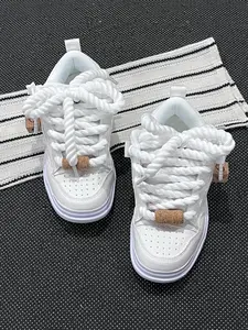 Men's Casual Canvas Trainer Shoes, Large Size Sneakers, Retro Trendy, Unisex Couple Flatforms, Anti-Slip Durable, Fashionable Versatile, 45 Code