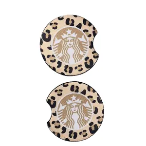 Cheetah Print Starbucks Car Coasters