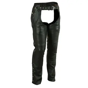 Outlaw Unisex Motorcycle Leather Chaps