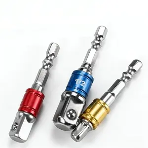 Impact Socket Adapter Set, Hex Handle Square Bit, Wrench Conversion Tool, Electric Drill and Cordless Impact Driver Accessories, Drive Sockets