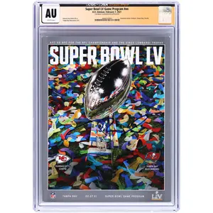 Tom Brady Tampa Bay Buccaneers Autographed February 7, 2021 Super Bowl LV CGC Authenticated Program - Fanatics Authentic Certified
