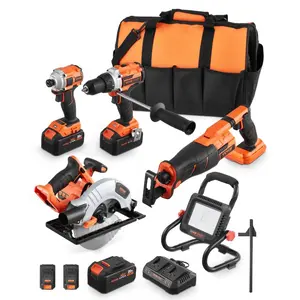 VEVOR Tool Combo Kit, 12V Max Cordless2 - Tool Combo Kit, with 3/8 in Drill, 1/4 in Impact Driver, Compact Cordless Power Tool Combo Kit with 2.0 Ah Batteries, Screws, One Charger, and One Cloth BagVEVOR Super Brand Day