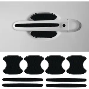 8PCS Car Door Handle Cup Scratch Protector Reflective Sticker - Anti-Scratch Car Door Handle Paint Cover Protective Film Traceless Stickers - Non-Marking Auto Doors Handles Bowl Sticker