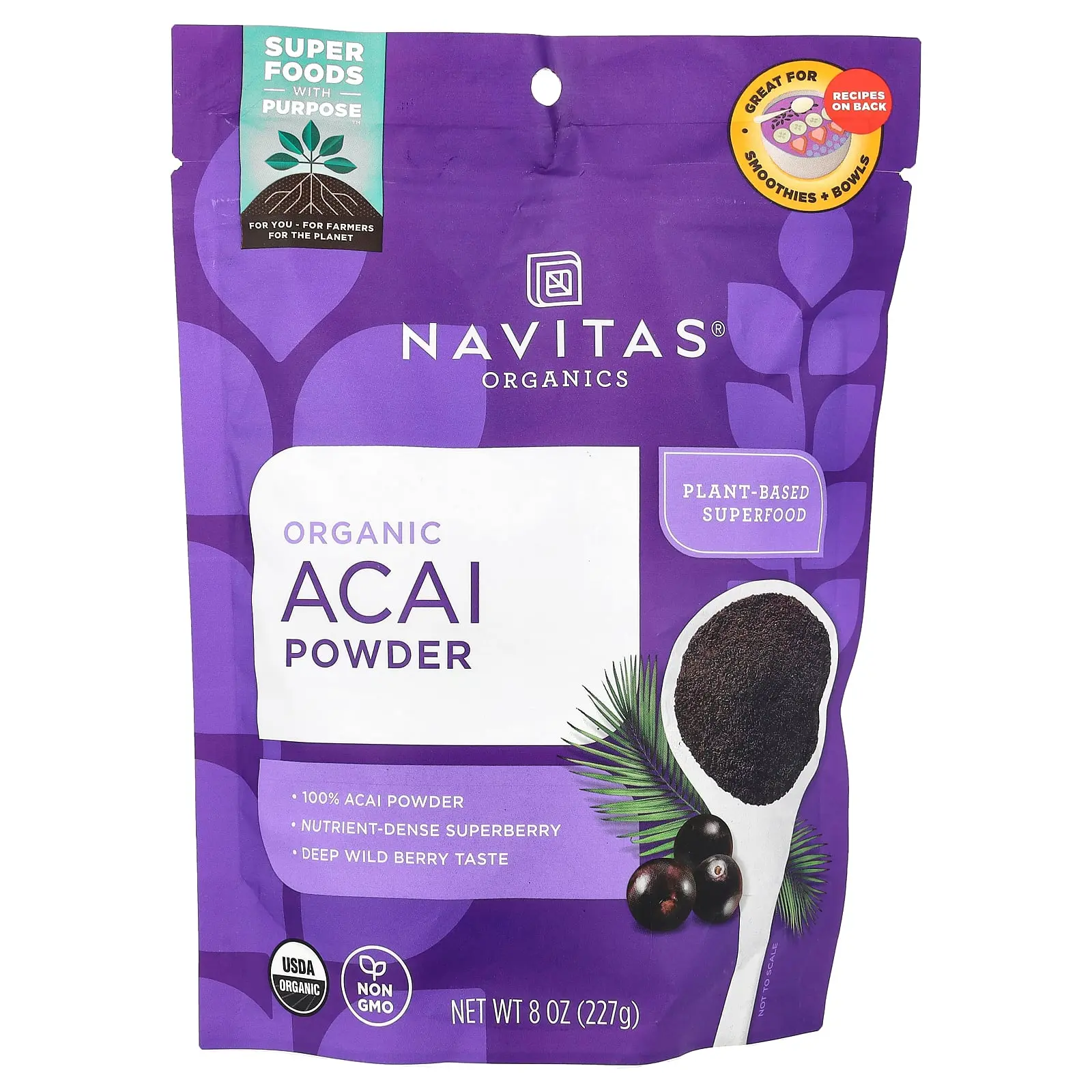 Navitas Organics Organic Acai Powder, 8 oz (227 g)