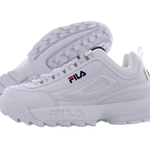 Fila Disruptor II Premium Men's Classic High-Top Sneaker Trainer - Closed Design, Basic Minimalist Solid Streetwear Shoes, Men's Shoes, Sporty for Active Routines, Street-bold Look, Standard Sizes