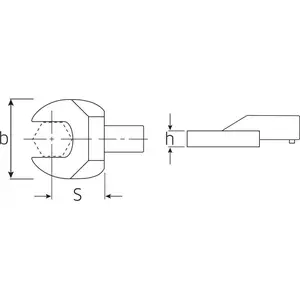 Stahlwille 58611024 731A/10 Open Ended Insert Tool, 3/8 Inch Spanner