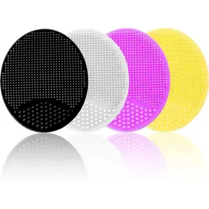 Silicone Face Scrubber Brush Set, Facial Cleansing Exfoliator Pads for Deep Cleaning, 4 Pack