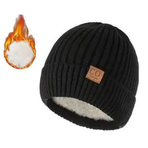 Winter Hats for Women Men Satin Lined Beanie for Women, Men's Soft Silk Lined Beanie Hat Knit Chunky Beanie Ski Snow Hat